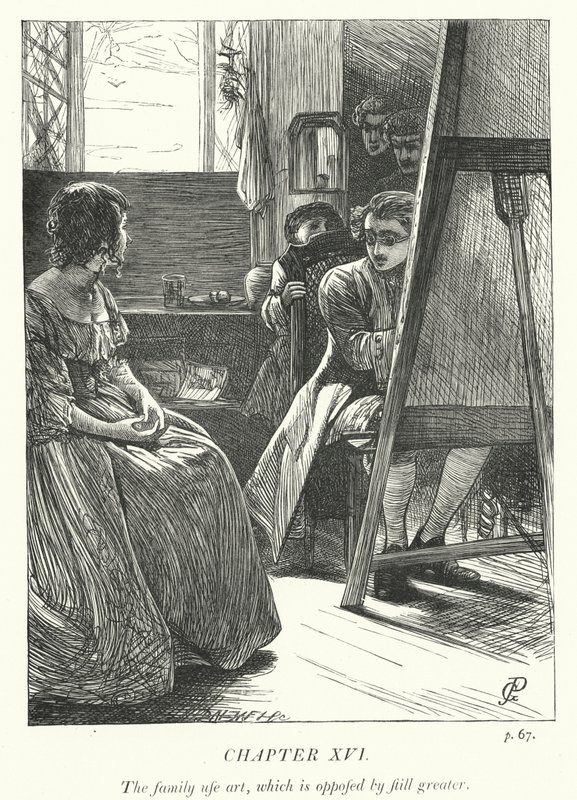 Illustrazione per Il vicario di Wakefield (incisione) da George John Pinwell