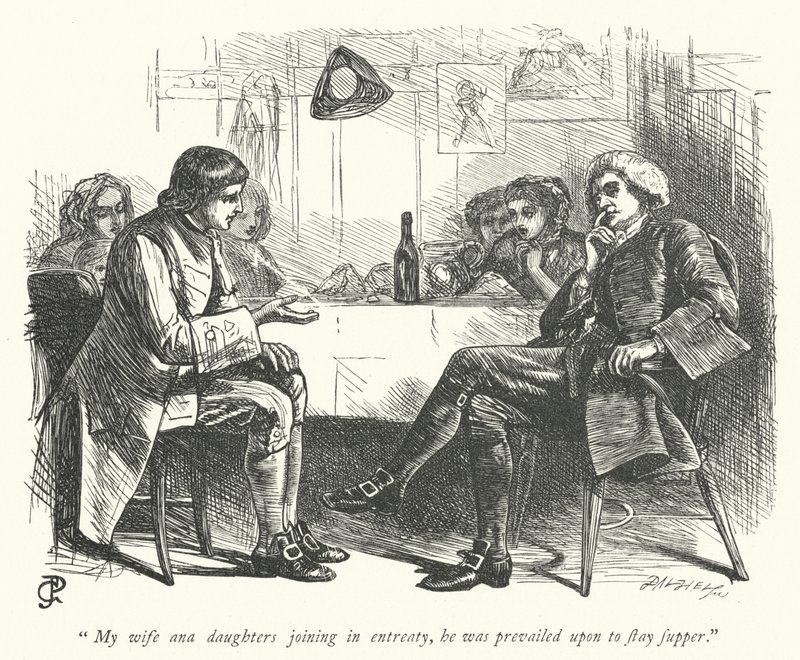Illustrazione per Il vicario di Wakefield (incisione) da George John Pinwell