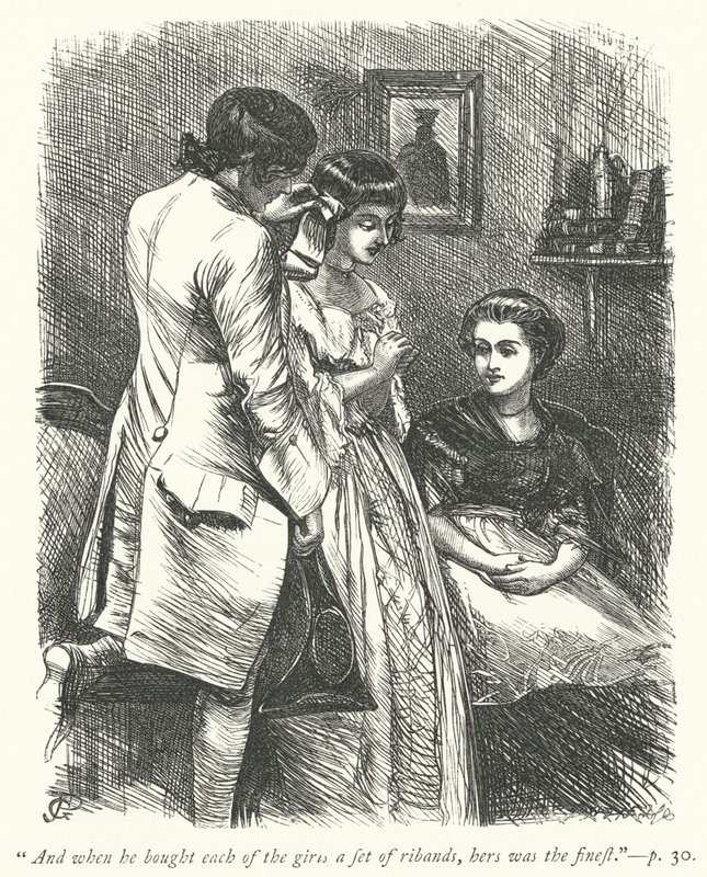 Illustrazione per Il vicario di Wakefield (incisione) da George John Pinwell