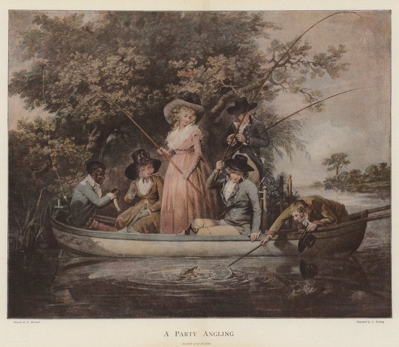 Una Festa di Pesca (cromolitografia) da George Morland