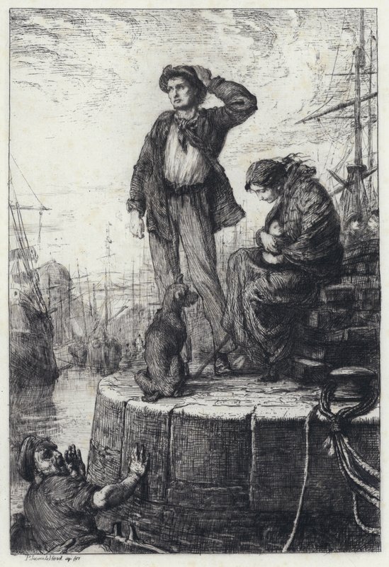 Emigranti a Liverpool da George Percy Jacomb Hood