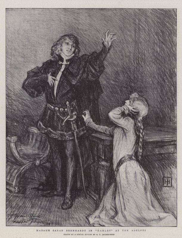 Madame Sarah Bernhardt in Amleto all