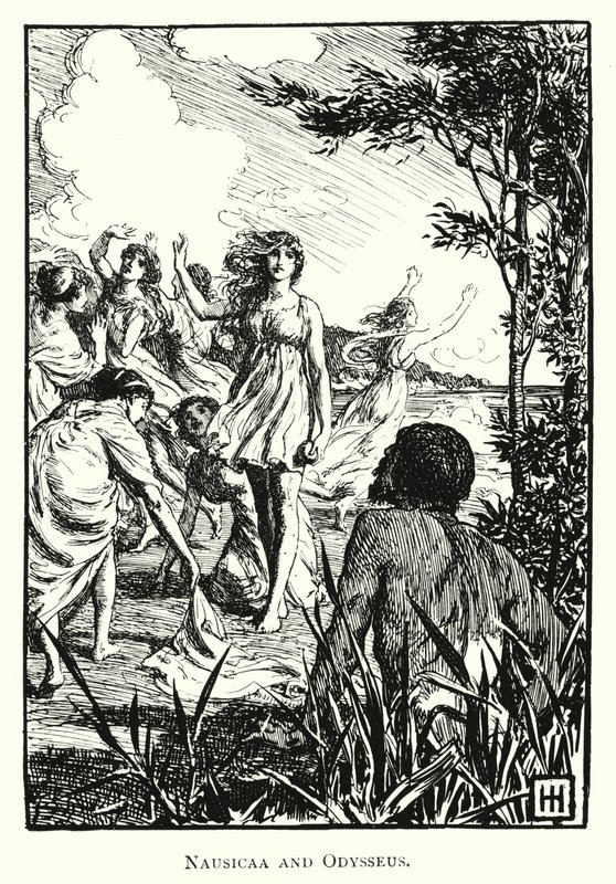 Odissea: Nausicaa e Ulisse da George Percy Jacomb Hood