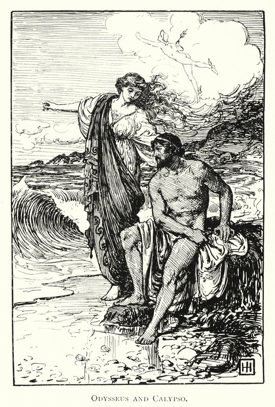 Odissea: Ulisse e Calipso da George Percy Jacomb Hood