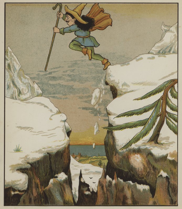 Illustrazione per Rumpelstiltskin dei Fratelli Grimm da George R. Halkett