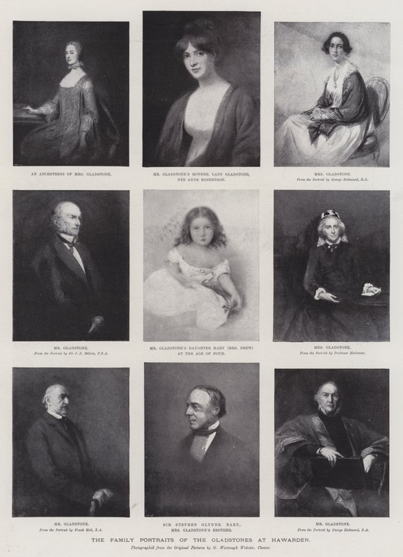 I Ritratti di Famiglia dei Gladstone a Hawarden da George Richmond