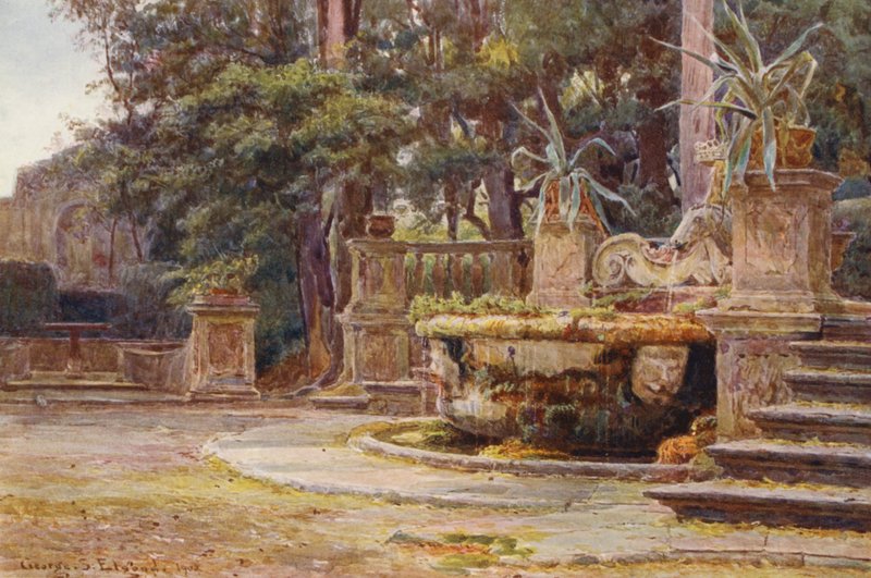 Giardini Italiani: Fontana, Villa Corsini da George Samuel Elgood