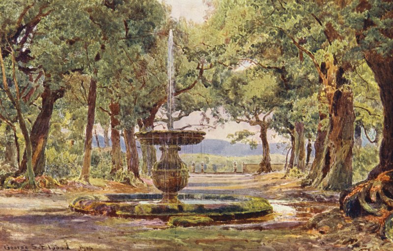 Giardini Italiani: Fontana nel Bosco, Villa Conti da George Samuel Elgood