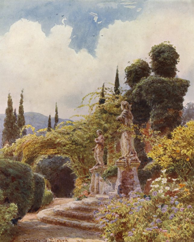 Giardini Italiani: Ingresso, Villa Arson da George Samuel Elgood