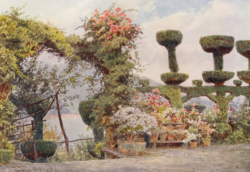 Giardini italiani: La Badia, Cortile del Monastero da George Samuel Elgood