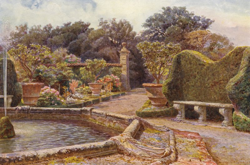 Giardini Italiani: La Fontana, Villa di Caniparola da George Samuel Elgood
