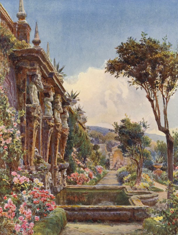 Giardini italiani: La terrazza inferiore, Villa Imperiali da George Samuel Elgood