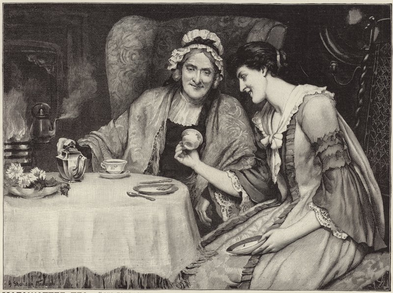 Pubblicità per il tè Mazawattee da George Sheridan Knowles