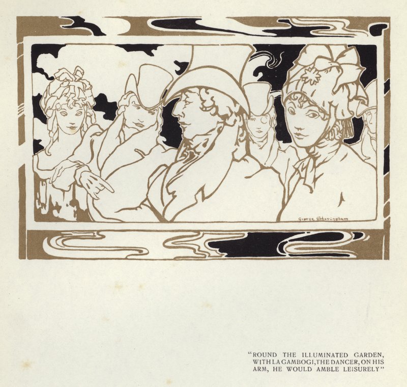 Illustrazione per Il Felice Ipocrita di Max Beerbohm da George Sheringham