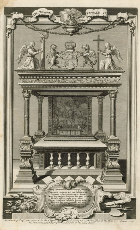 Il monumento di Re Edoardo VI da George Vertue