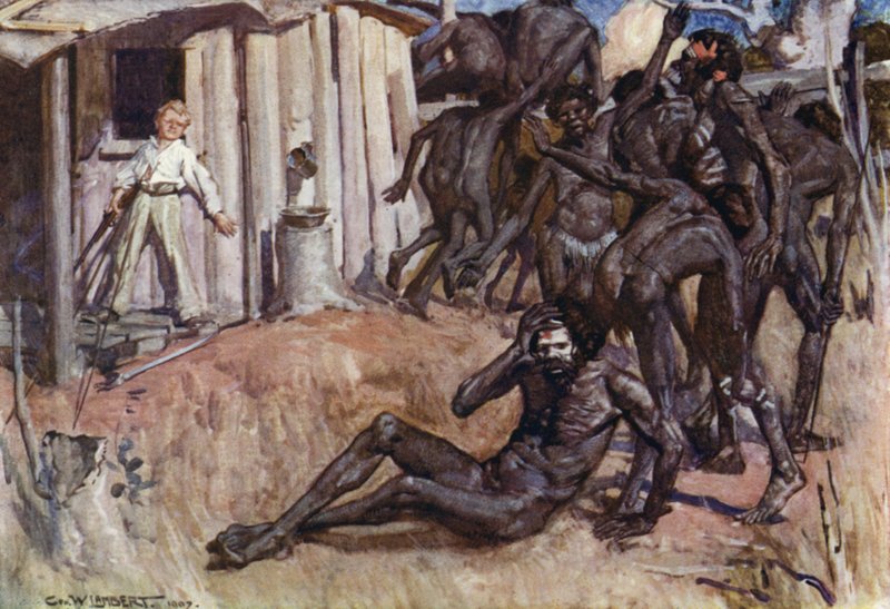 Illustrazione per Romance of Empire, Australia da George Washington Lambert
