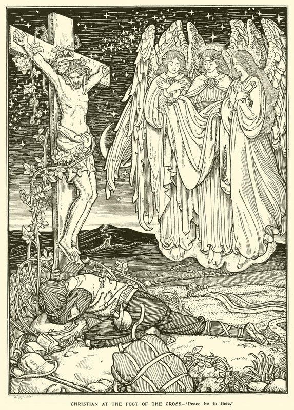 Cristiano ai Piedi della Croce da George Woolliscroft Rhead