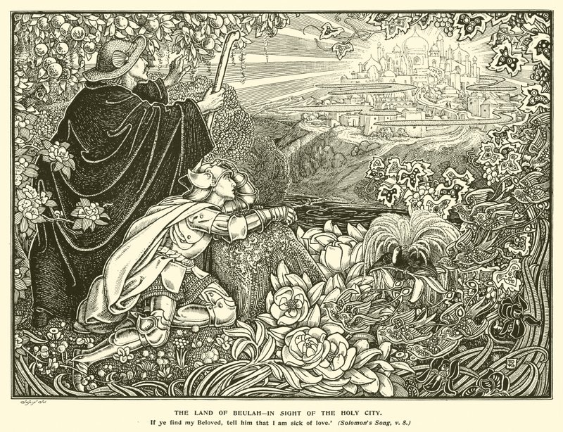 La Terra di Beulah, in Vista della Città Santa da George Woolliscroft Rhead
