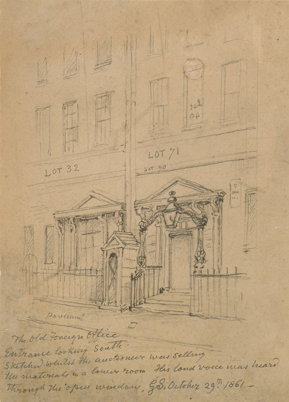 Il Vecchio Ufficio Esteri, Downing Street da George the Elder Scharf