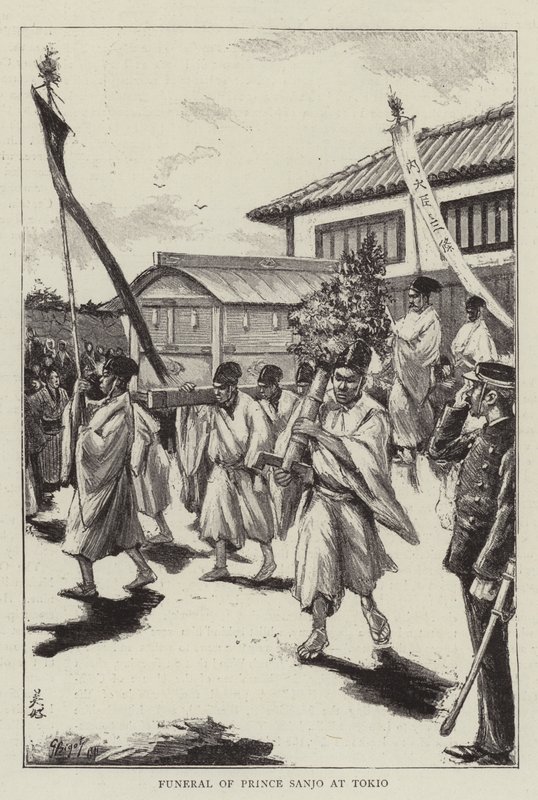 Funerale del Principe Sanjo a Tokyo da Georges Ferdinand Bigot
