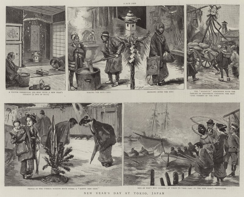Capodanno a Tokio, Giappone da Georges Ferdinand Bigot