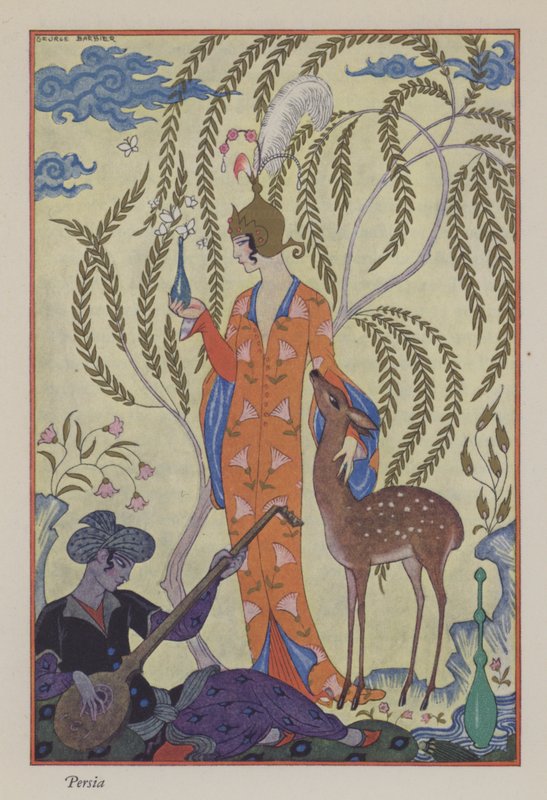 Il romanzo del profumo: Persia (litografia a colori) da Georges (after) Barbier