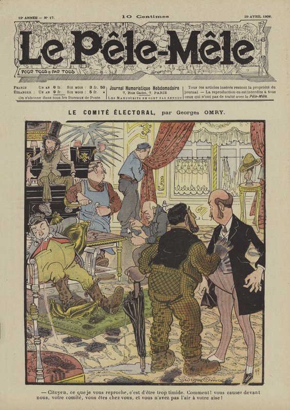 Il comitato elettorale. Illustrazione per Le Pele-Mele, 1906 da Georges Antonin Henri Mory