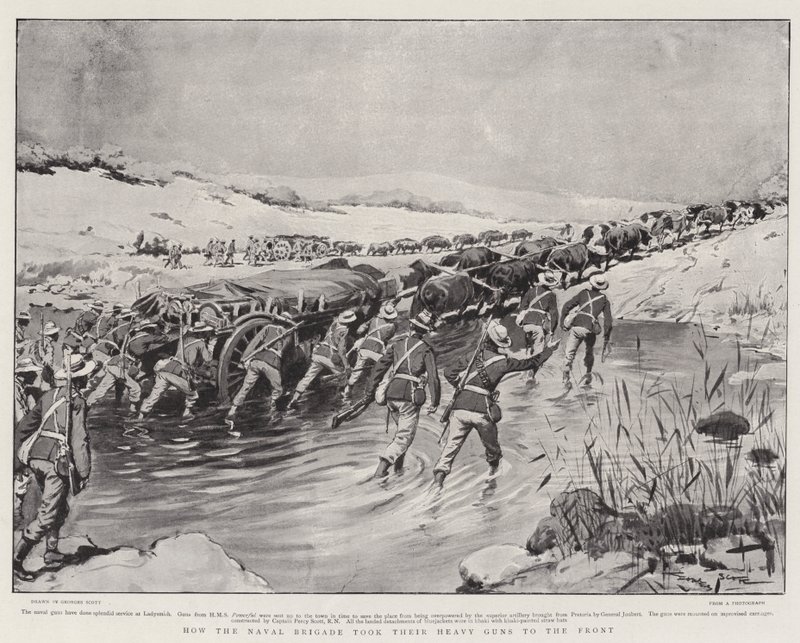 Come la Brigata Navale portò i loro cannoni pesanti al fronte da Georges Bertin Scott
