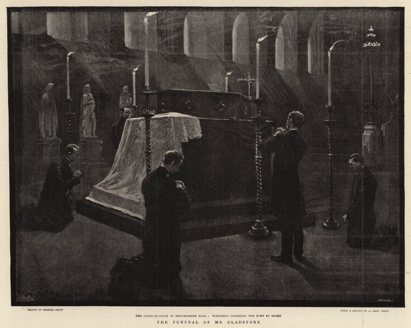 Il funerale di Mr Gladstone da Georges Bertin Scott
