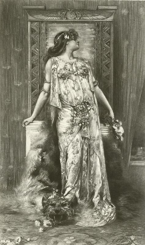 Sarah Bernhardt come Cleopatra da Georges Clairin