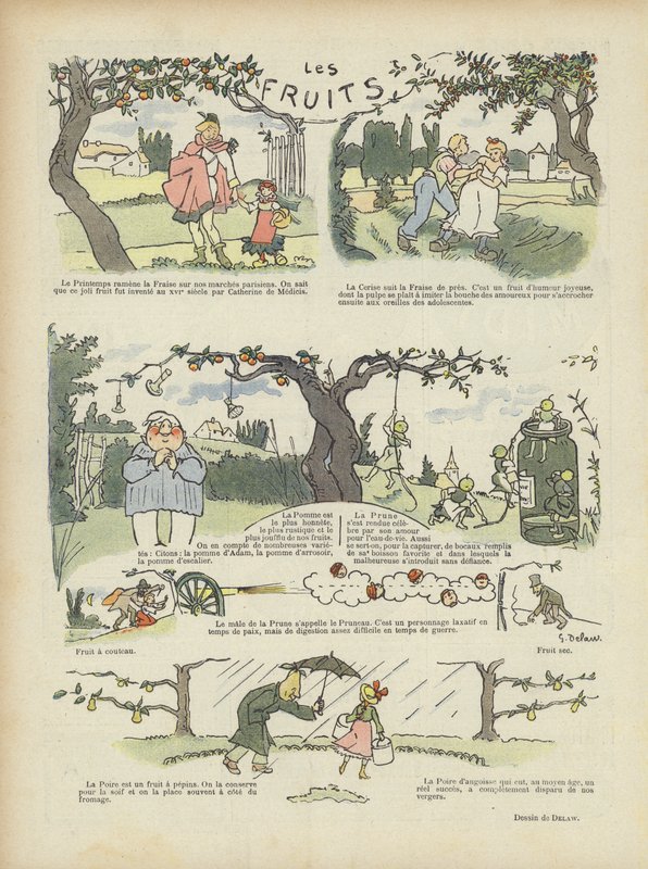 Frutti. Illustrazione per Le Rire da Georges Delaw