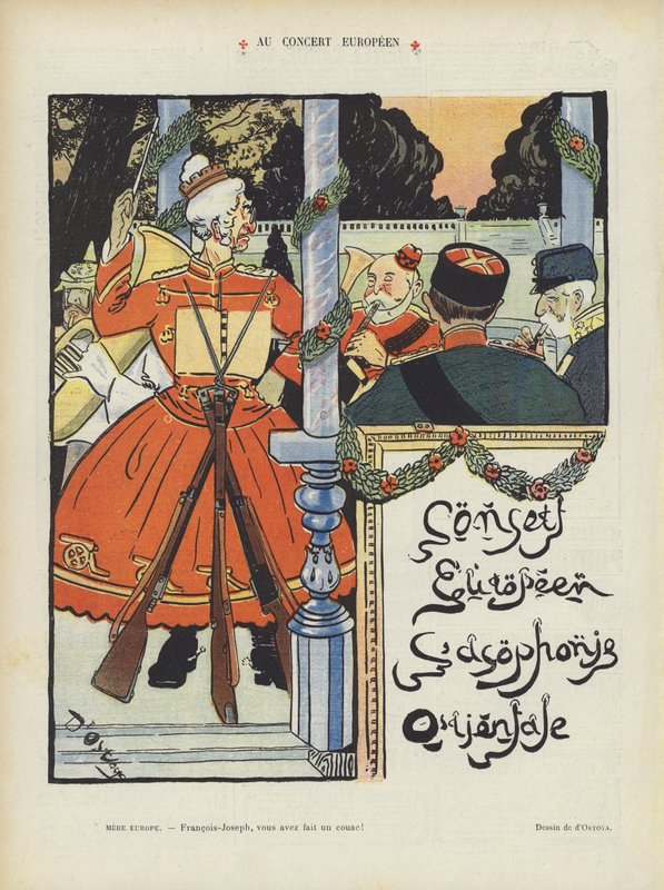 Al concerto europeo. Illustrazione per Le Rire da Georges d 1878 1937 Ostoya
