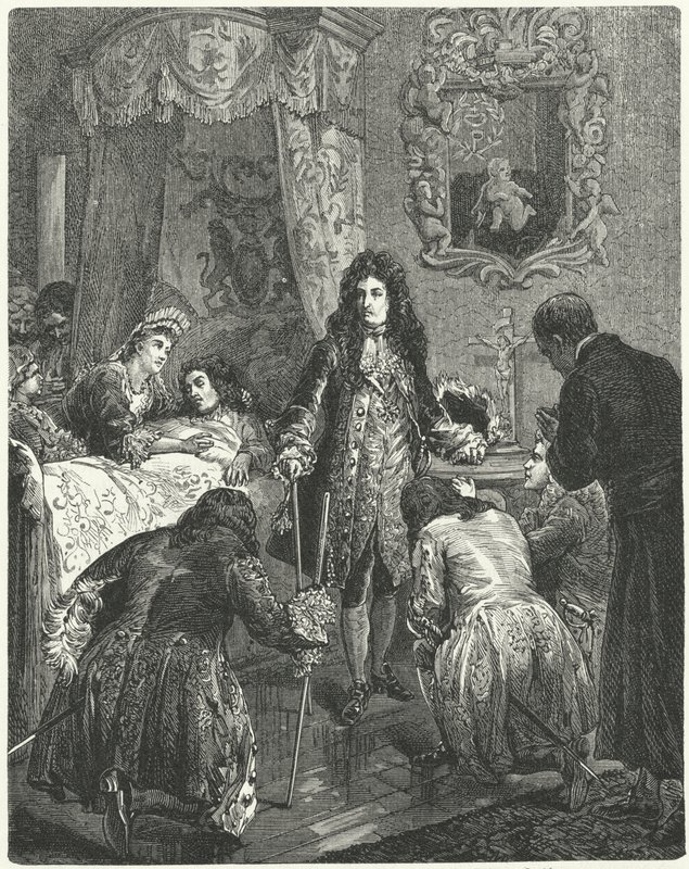 Luigi XIV di Francia visita Giacomo II d