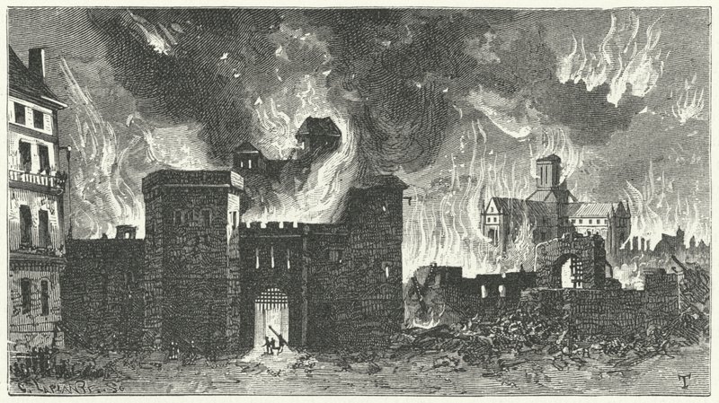 Il Grande Incendio di Londra, 1666 da German School