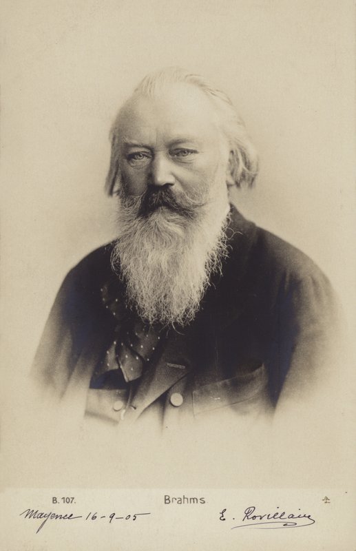 Johannes Brahms, compositore e pianista tedesco (1833-1897) (foto b/n) da German Photographer