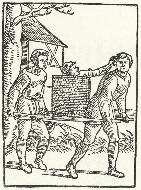 Xilografia di una scena della storia di Till Eulenspiegel (incisione) da German School