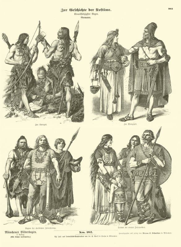 Costumi germanici antichi da German School
