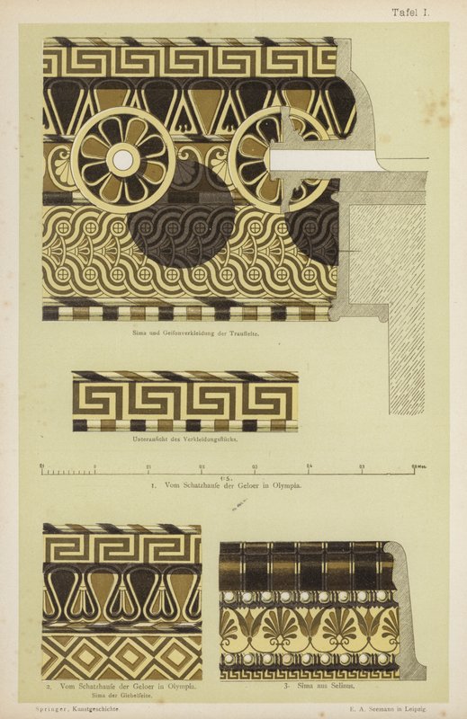 Decorazione architettonica greca antica da German School