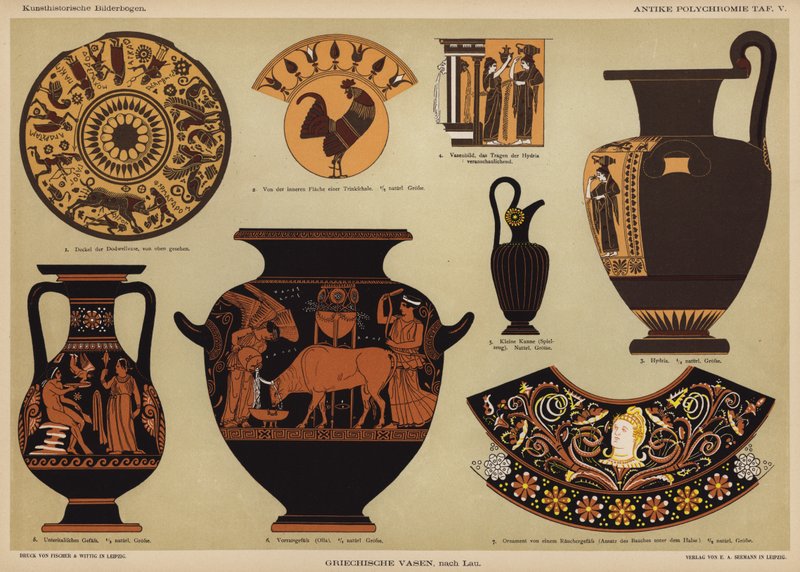 Antichi vasi greci policromi da German School