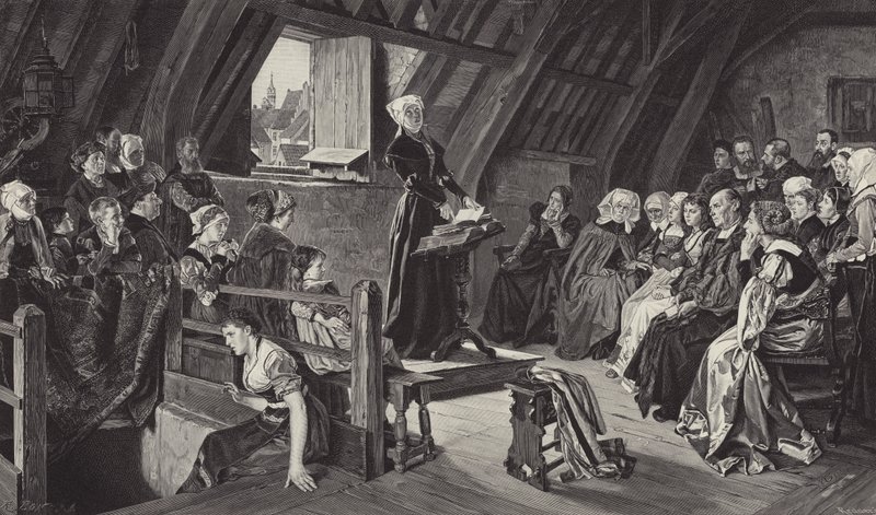 Anne Askew predica la dottrina luterana da German School