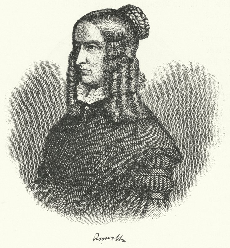 Annette von Droste-Hulshoff, scrittrice e compositrice tedesca (incisione) da German School