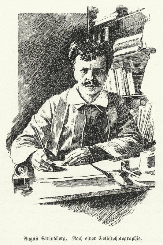 August Strindberg, drammaturgo, romanziere, poeta e artista svedese da German School