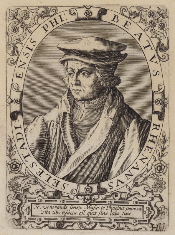 Beatus Rhenanus, umanista tedesco, studioso e riformatore religioso da German School