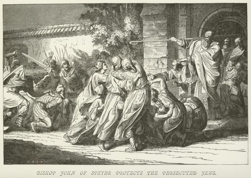 Il Vescovo Giovanni di Spira protegge gli ebrei perseguitati da German School