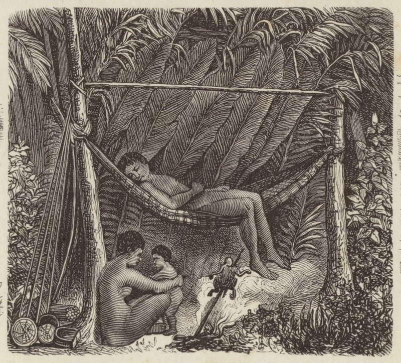 Nativo brasiliano che riposa in un