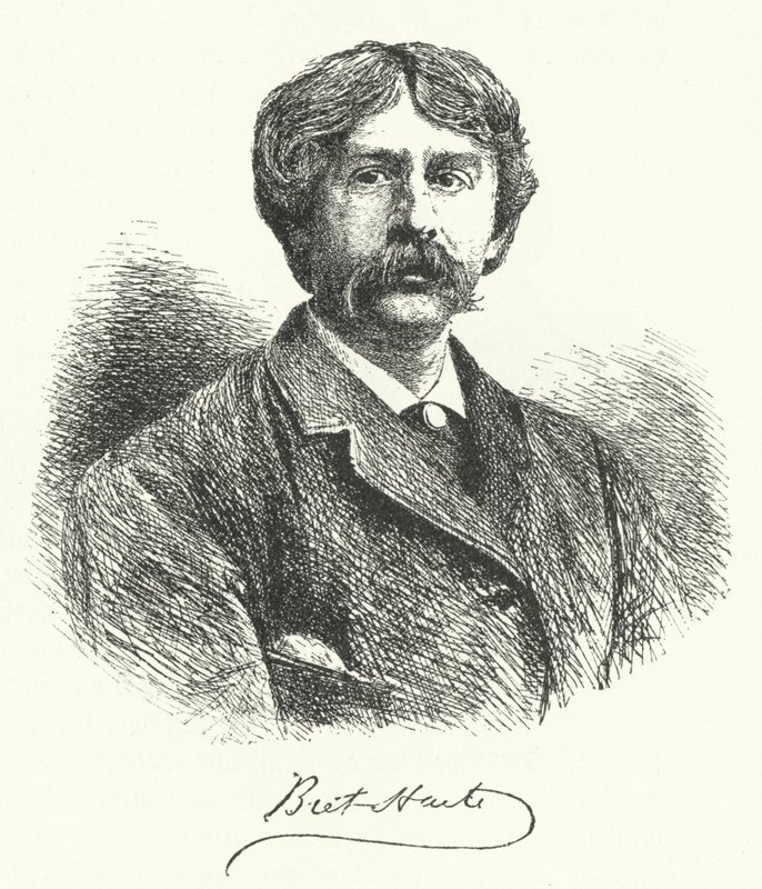 Bret Harte, scrittore di racconti brevi e poeta americano (incisione) da German School