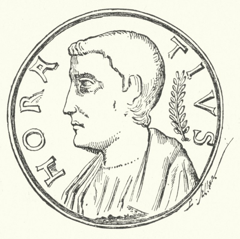 Moneta di bronzo con la testa dell