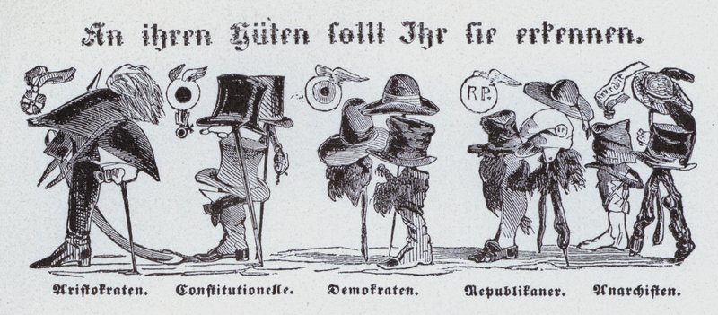 Li riconoscerai dai loro cappelli (litografia) da German School