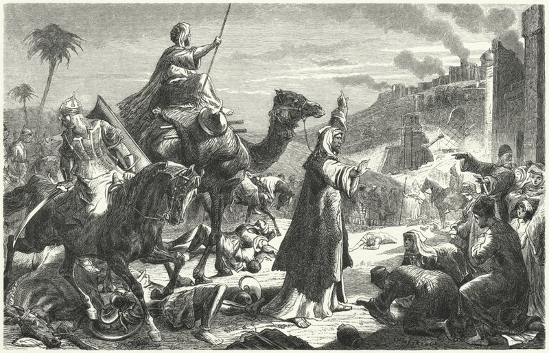 Il califfo Umar che entra a Gerusalemme, 637 da German School
