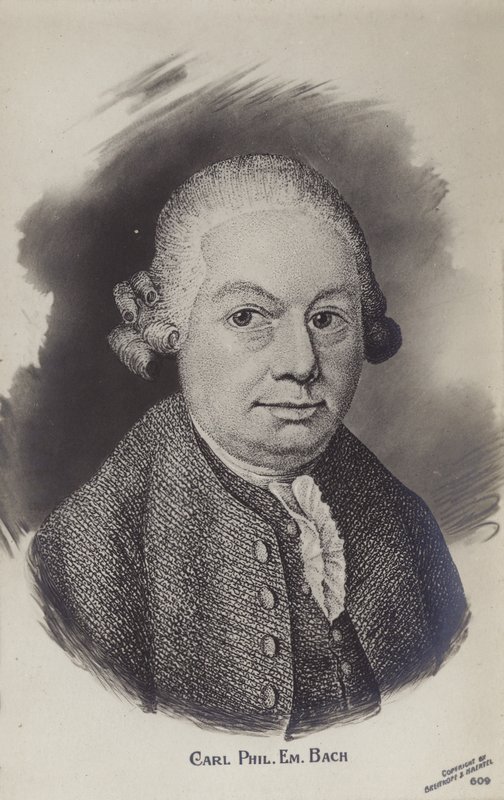 Carl Philipp Emanuel Bach, musicista e compositore del periodo classico tedesco (1714-1788) da German School